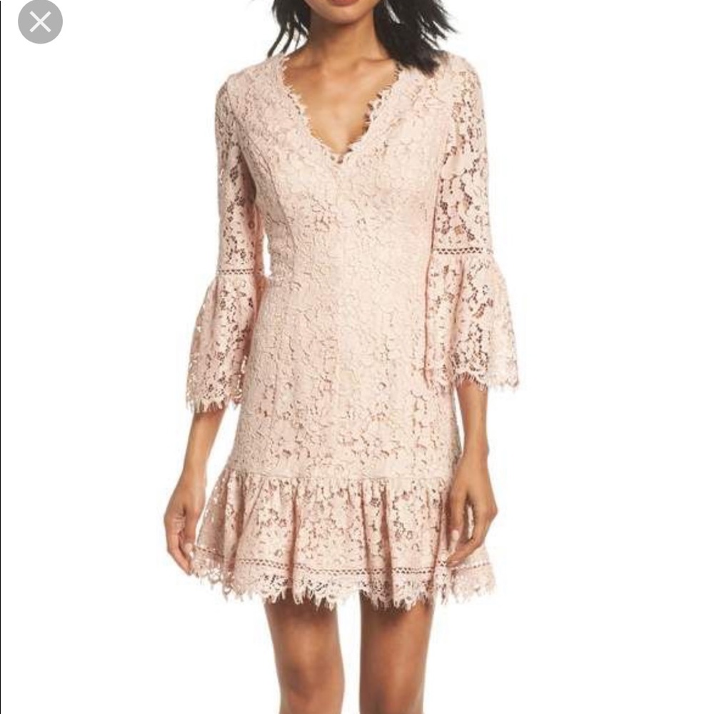 ELIZA J | Blush Lace Dress | Size 2